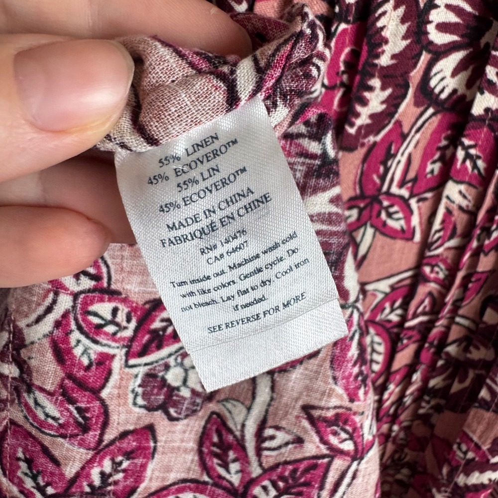 Faherty Pink Floral Midi Dress - Picture 9 of 15